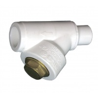 Фильтр сетчатый 20 мм 45º PILSA PP-R белый внутренний-внутренний, для полипропиленовых труб