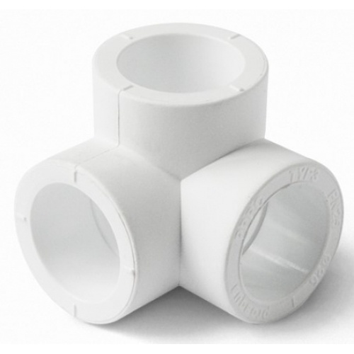 Тройник двухплоскостной 20 мм Pro Aqua PP-R белый, для полипропиленовых труб купить в интернет магазине Санрай73