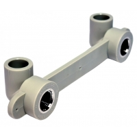 Угольник с креплением двойной 20 мм х 1/2"вр Heisskraft PP-R серый