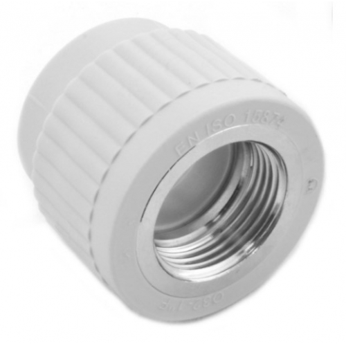 Муфта 20 мм х 1/2"вр Heisskraft PP-R серый с резьбой для полипропиленовых труб купить в интернет магазине Санрай73