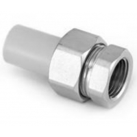 Муфта 25 мм х 1"вр разъемная Heisskraft PP-R серый для полипропиленовых труб