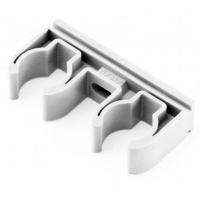 Опора двойная 20 мм Heisskraft PP-R серый для полипропиленовых труб