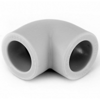 Угольник 25 мм 90° внутренний-внутренний Heisskraft PP-R серый для полипропиленовых труб