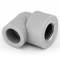 Угольник 25 мм х 1/2"вр Heisskraft PP-R серый для полипропиленовых труб