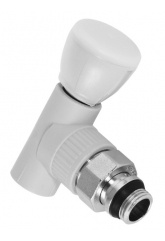 Вентиль 25 мм х 3/4"нр угловой радиаторный со сгоном Heisskraft PP-R серый для полипропиленовых труб