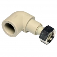 Угольник комбинированный 20 мм х 3/4"вр c накидной гайкой