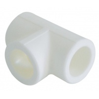 Тройник равнопроходной 20 мм СТК PP-R белый, для полипропиленовых труб