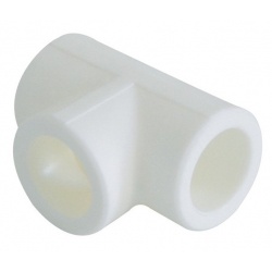Тройник равнопроходной 20 мм СТК PP-R белый, для полипропиленовых труб
