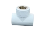 Тройник 40 мм х 1"вр х 40 мм с резьбой Vieir PP-R белый для полипропиленовых труб