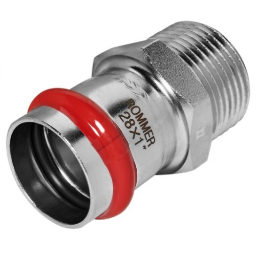 Соединение 28мм х 1"нр Rommer пресс раструб для труб из нержавеющей стали купить в интернет магазине Санрай73