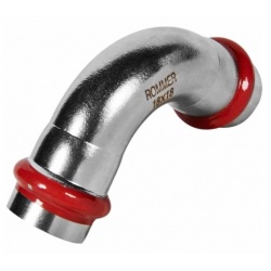 Угольник 18мм х 18мм 90° Rommer пресс раструб-раструб для труб из нержавеющей стали