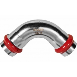 Угольник 18мм х 18мм 90° Rommer пресс раструб-раструб для труб из нержавеющей стали