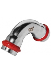 Угольник 22мм х 22мм 90° Rommer пресс раструб-раструб для труб из нержавеющей стали