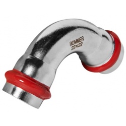 Угольник 22мм х 22мм 90° Rommer пресс раструб-раструб для труб из нержавеющей стали
