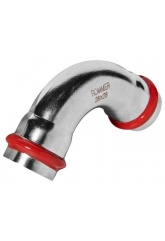 Угольник 28мм х 28мм 90° Rommer пресс раструб-раструб для труб из нержавеющей стали