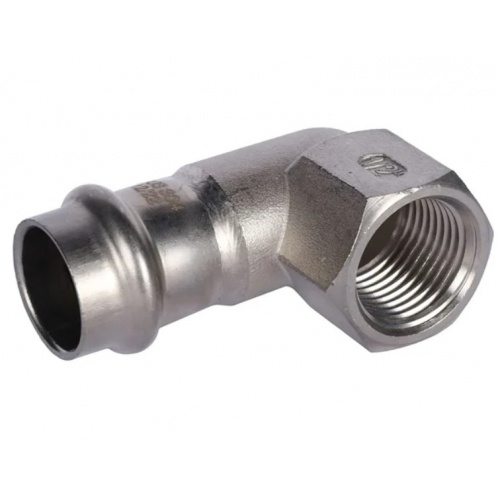 Угольник 18мм х 1/2"вр 90° Rommer пресс раструб-резьба для труб из нержавеющей стали купить в интернет магазине Санрай73