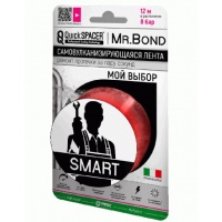 Лента силиконовая самосклеивающаяся 25.4мм*3м*0,5мм QuickSPACER Mr.Bond  Smart красная