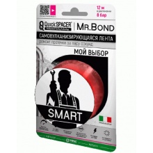 Лента силиконовая самосклеивающаяся 25.4мм*3м*0,5мм QuickSPACER Mr.Bond  Smart красная