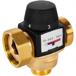 Термостатический смесительный клапан 1 1/2"вр-нр Rommer 35-60C, 2.11м3/ч, для группы RDG-1002