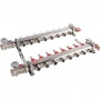 Коллекторная группа Rommer RMS-1210 1"х3/4" 8 выходов, с расходомерами