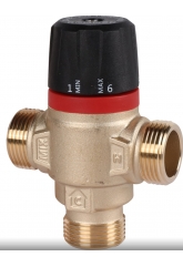 Термостатический смесительный клапан 3/4"нр Rommer 20-43C, 1.6м3/ч  для ГВС и отопления