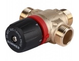 Термостатический смесительный клапан 3/4"нр Rommer 35-60C, 1.6м3/ч  для ГВС и отопления