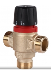 Термостатический смесительный клапан 3/4"нр Rommer 35-60C, 1.6м3/ч  для ГВС и отопления