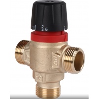 Термостатический смесительный клапан 3/4"нр Rommer 35-60C, 1.6м3/ч  для ГВС и отопления