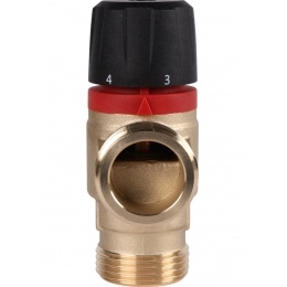 Термостатический смесительный клапан 1"нр Rommer 20-43C, 2.5м3/ч  для ГВС и отопления