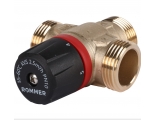 Термостатический смесительный клапан 1"нр Rommer 35-60C, 2.5м3/ч  для ГВС и отопления
