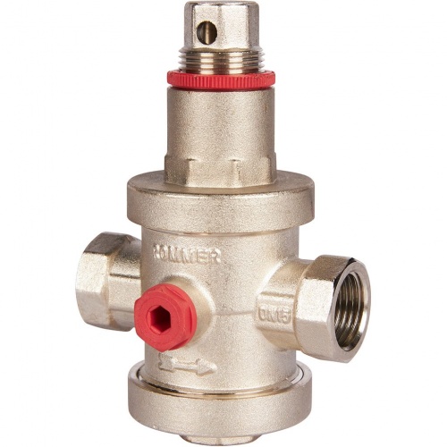 Редуктор давления поршневой под манометр 1/2"вр Rommer PN25, 1-6 бар купить в интернет магазине Санрай73