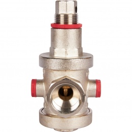 Редуктор давления поршневой под манометр 3/4"вр Rommer PN25, 1-6 бар