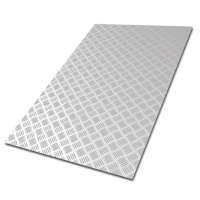 Алюминиевый рифленый лист 1000х1200х1,2 мм, (не крашеный), Sankom