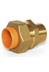 Соединение 20мм х 3/4"нр с диэлектриком Stahlmann (SSMG2003/4BGZ) для нержавеющей гофротрубы