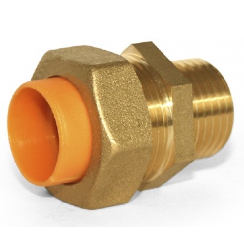 Соединение 20мм х 3/4"нр с диэлектриком Stahlmann (SSMG2003/4BGZ) для нержавеющей гофротрубы купить в интернет магазине Санрай73