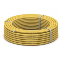 Труба гофрированная отожженная в оболочке желтая нержавеющая сталь d15 SS304 STAHLMANN