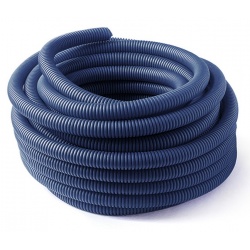 Труба гофрированная ПНД 25мм для трубы 20мм, синий, бухта 100м