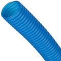 Труба гофрированная ПНД, цвет синий, наружным диаметром 23мм для труб 16мм STOUT (50м) бухта