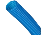 Труба гофрированная ПНД, цвет синий, наружным диаметром 28мм для труб 20мм STOUT (50м) бухта
