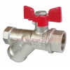 Кран-фильтр шаровой 1/2"ВР/ВР 200 мкм Valfex бабочка
