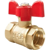 Кран шаровой 1/2"ВР/ВР Valfex Optima полнопроходной, бабочка красная