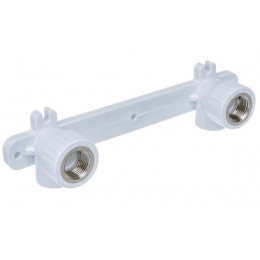 Угольник двойной на пластине 20 мм х 1/2"вр Valfex PPRC белый, для полипропиленовых труб