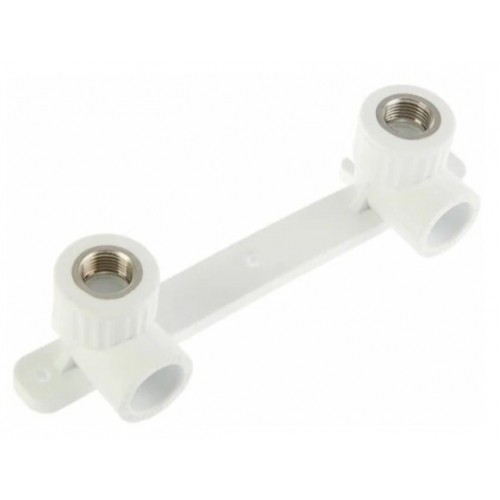 Угольник двойной на пластине 20 мм х 1/2"вр Valfex PPRC белый, для полипропиленовых труб купить в интернет магазине Санрай73