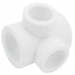 Крестовина двухплоскостная 32 х 25 х 25 х 32 мм Valfex PP-R белый, для полипропиленовых труб