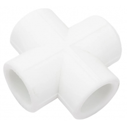 Крестовина равнопроходная 20 мм Valfex PP-R белый, для полипропиленовых труб