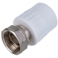 Муфта 20 мм х 3/4"вр с резьбой накидная гайка Valfex PP-R белый для полипропиленовых труб