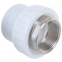 Муфта 110 мм х 4"вр с резьбой под ключ Valfex PP-R белый, для полипропиленовых труб