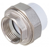 Муфта 20 мм х 1"вр разъемная Valfex PP-R белый, для полипропиленовых труб