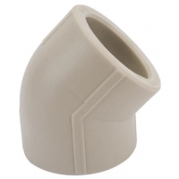 Угольник 20 мм 45° внутренний-внутренний Valfex PP-R серый для полипропиленовых труб