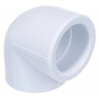 Угольник 75 мм 90° Valfex PP-R белый внутренний-внутренний, для полипропиленовых труб